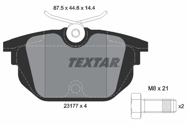 Sada brzdových platničiek kotúčovej brzdy TEXTAR 2317703