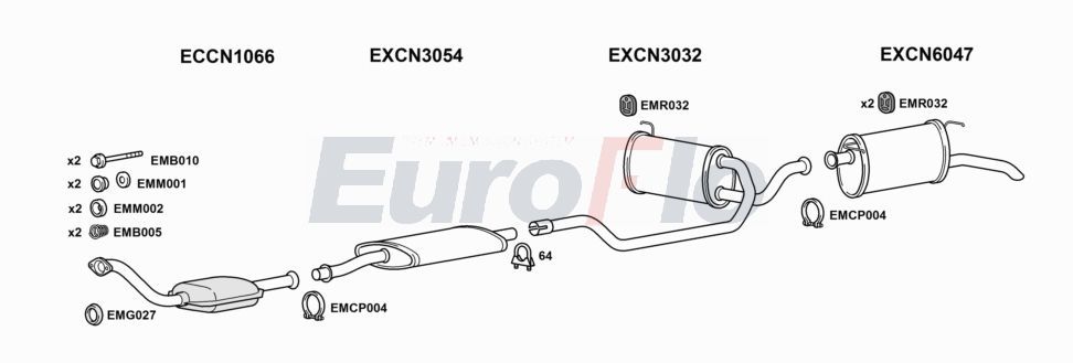 Układ wydechowy EUROFLO CNXM21D3001B