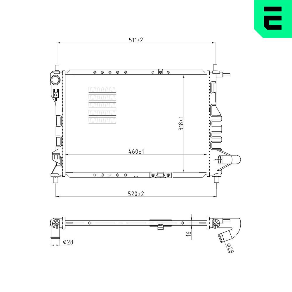 Radiator, racire motor ERA 673428