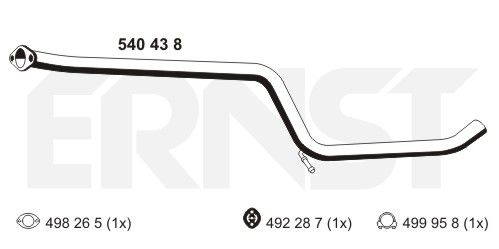 Rura wydechowa ERNST 540438