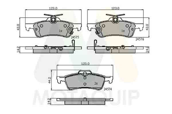 set placute frana,frana disc MOTAQUIP LVXL1322