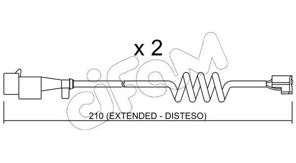 Styk ostrzegawczy, zużycie okładzin hamulcowych CIFAM SU.226K