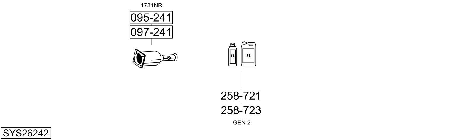 Układ wydechowy BOSAL SYS26242