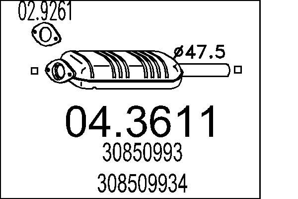 Katalizator MTS 308509934