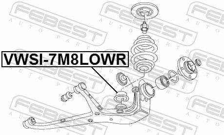 Levně Miska pružiny FEBEST VWSI-7M8LOWR