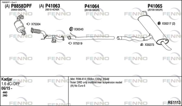 Układ wydechowy FENNO RE1113