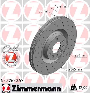 Brzdový kotouč ZIMMERMANN 430.2620.52