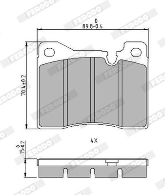 Zestaw klocków hamulcowych, hamulce tarczowe FERODO FDB161