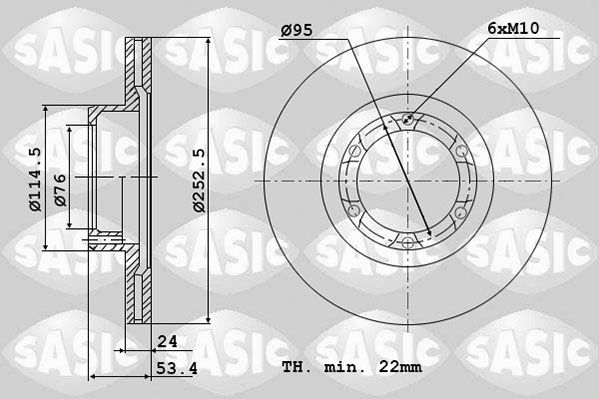Tarcza hamulcowa SASIC 4004249J