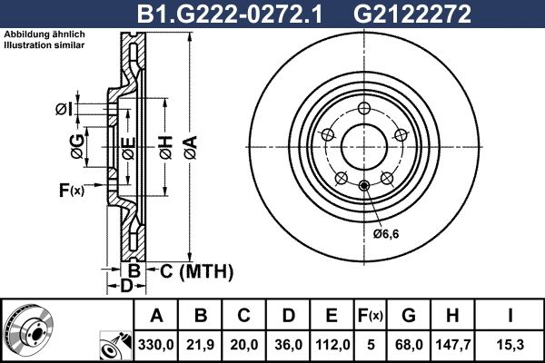 Tarcza hamulcowa GALFER B1.G222-0272.1