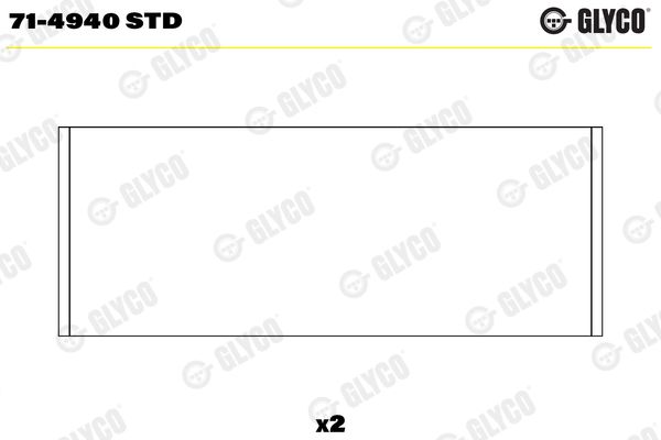 Ojničné lożisko GLYCO 71-4940 STD