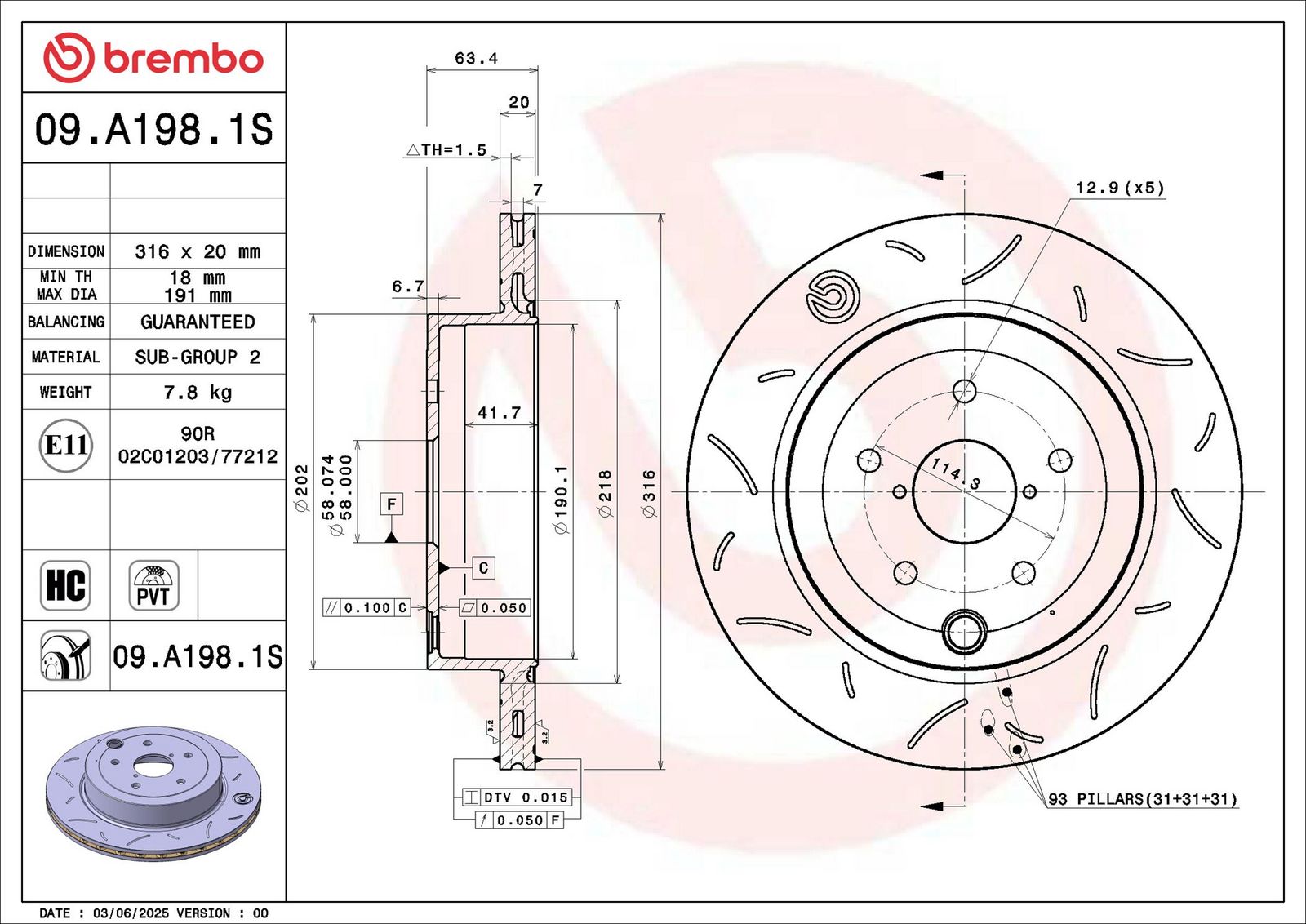 Brembo 09A1981S