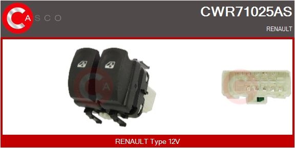 Spínač, zvedací zařízení oken CASCO CWR71025AS