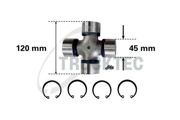 Articulație, arbore articulat TRUCKTEC AUTOMOTIVE 01.34.012