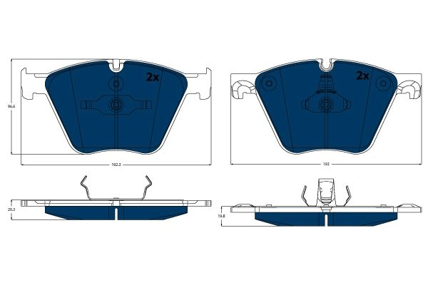 set placute frana,frana disc TRW GDB1964BTE