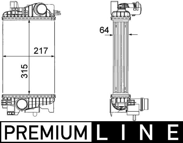 Intercooler, compresor MAHLE CI 263 000P