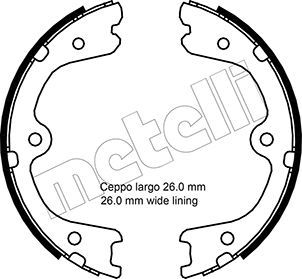 Sada brzd. čeľustí parkov. brzdy METELLI 53-0298