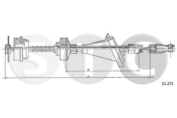 Cięgło, sterowanie sprzęgłem STC T482687