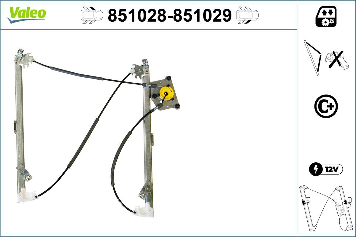 Mecanism actionare geam VALEO 851028