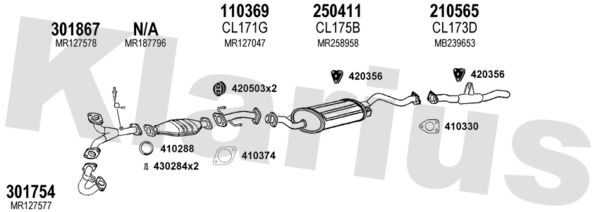 Układ wydechowy KLARIUS 210139E