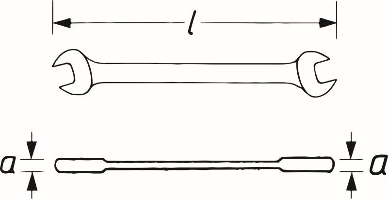 Clé à fourche double