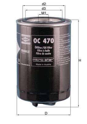 Olejový filter MAHLE OC 470