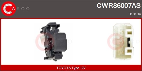 Spínač, zvedací zařízení oken CASCO CWR86007AS