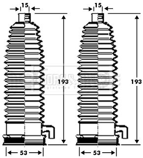 Zestaw osłon, układ kierowniczy BORG & BECK BSG3298