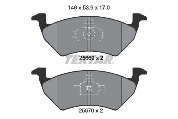 set placute frana,frana disc TEXTAR 2566901