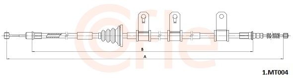 Cablu, frana de parcare COFLE 1.MT004
