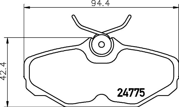 Zestaw klocków hamulcowych, hamulce tarczowe MINTEX MDB2384