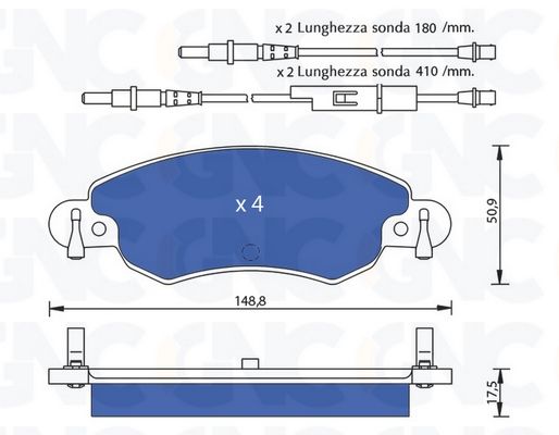Kit de plaquettes de frein, frein à disque