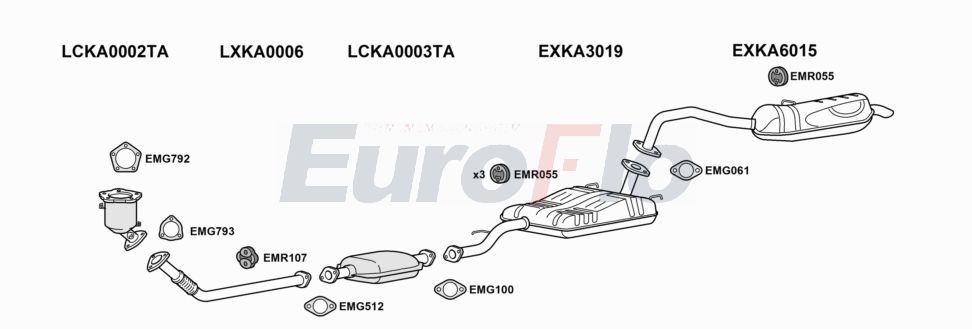 Układ wydechowy EUROFLO KASOR240302LHD