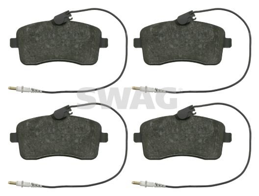 Zestaw klocków hamulcowych, hamulce tarczowe SWAG 62 91 6547