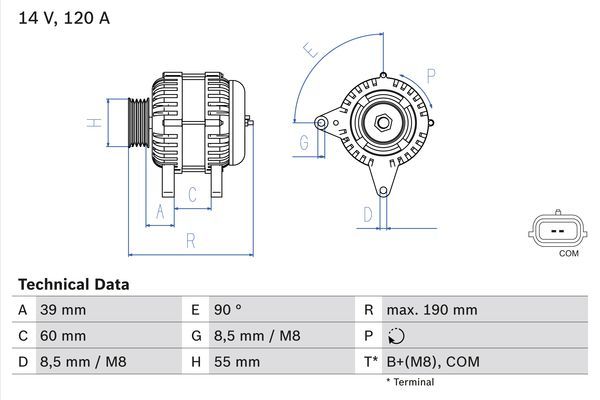 Alternator BOSCH 0 986 049 030