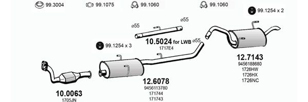 Układ wydechowy ASSO ART2963