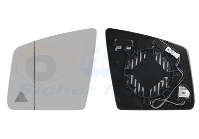 Szkło lusterka, lusterko zewnętrzne VAN WEZEL 2940837