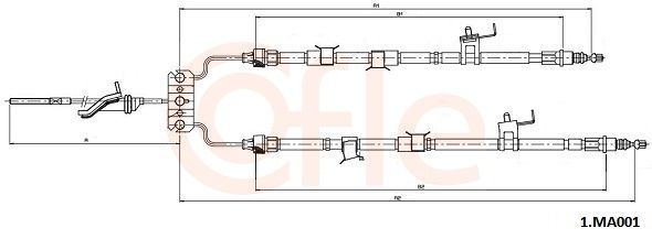 Тросик, cтояночный тормоз