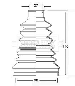 Zestaw osłon, wał napędowy BORG & BECK BCB2228