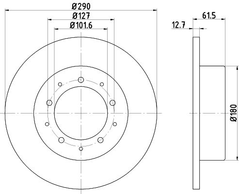 Tarcza hamulcowa MINTEX MDC468C