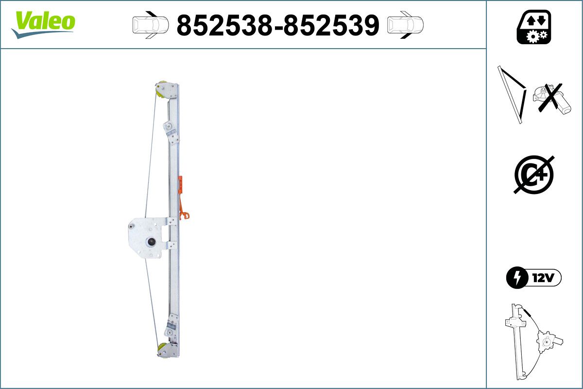 Mecanism actionare geam VALEO 852539