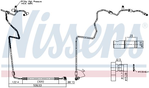 conducta inalta presiune,aer conditionat NISSENS 847175