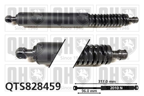 Sprężyna gazowa, pokrywa bagażnika QUINTON HAZELL QTS828459