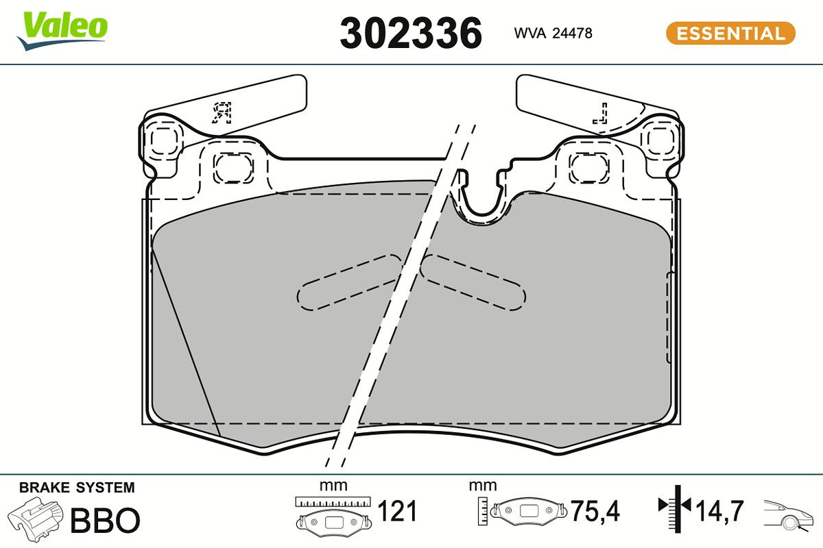 Комплект тормозных колодок, дисковый тормоз