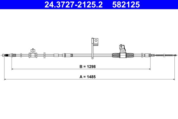 Cablu, frana de parcare ATE 24.3727-2125.2