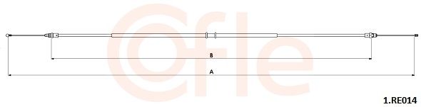 Cablu, frana de parcare COFLE 92.1.RE014