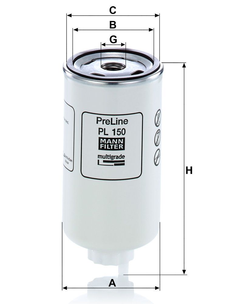 Levně Palivový filtr MANN-FILTER PL 150