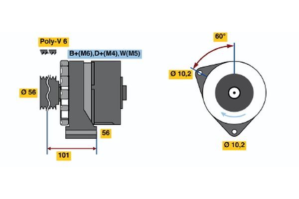 Alternator BOSCH 0 120 488 133