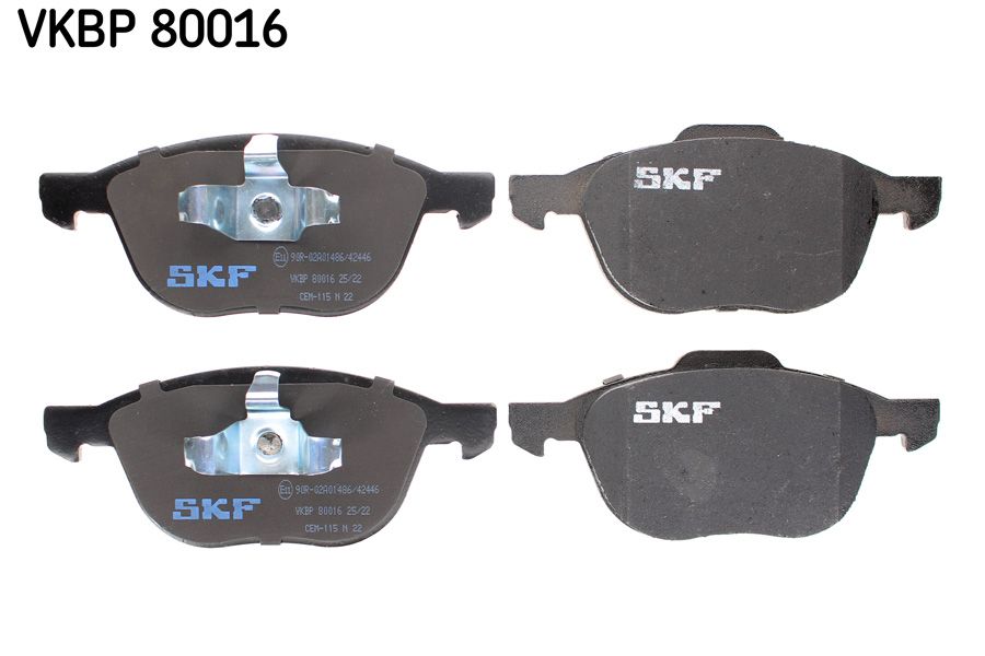 Sada brzdových platničiek kotúčovej brzdy SKF VKBP 80016