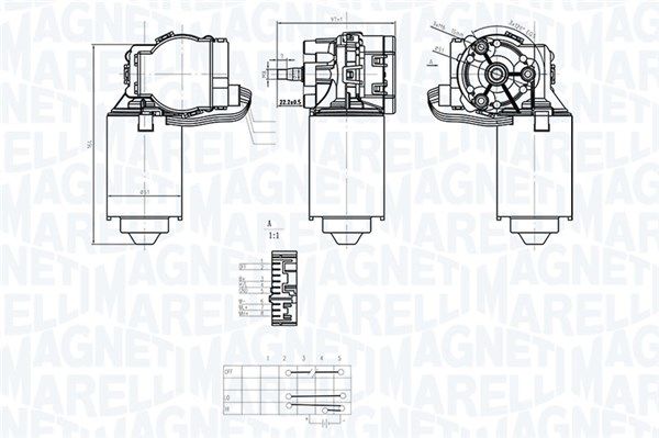 Silnik wycieraczek MAGNETI MARELLI 064373500010
